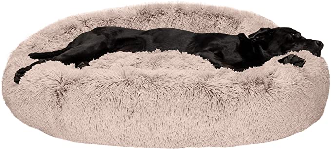 FurHavenFauxFurRoundUltraCalmingDonutDogBed  TotalVet FurHaven Faux Fur Round Ultra Calming Donut Dog Bed