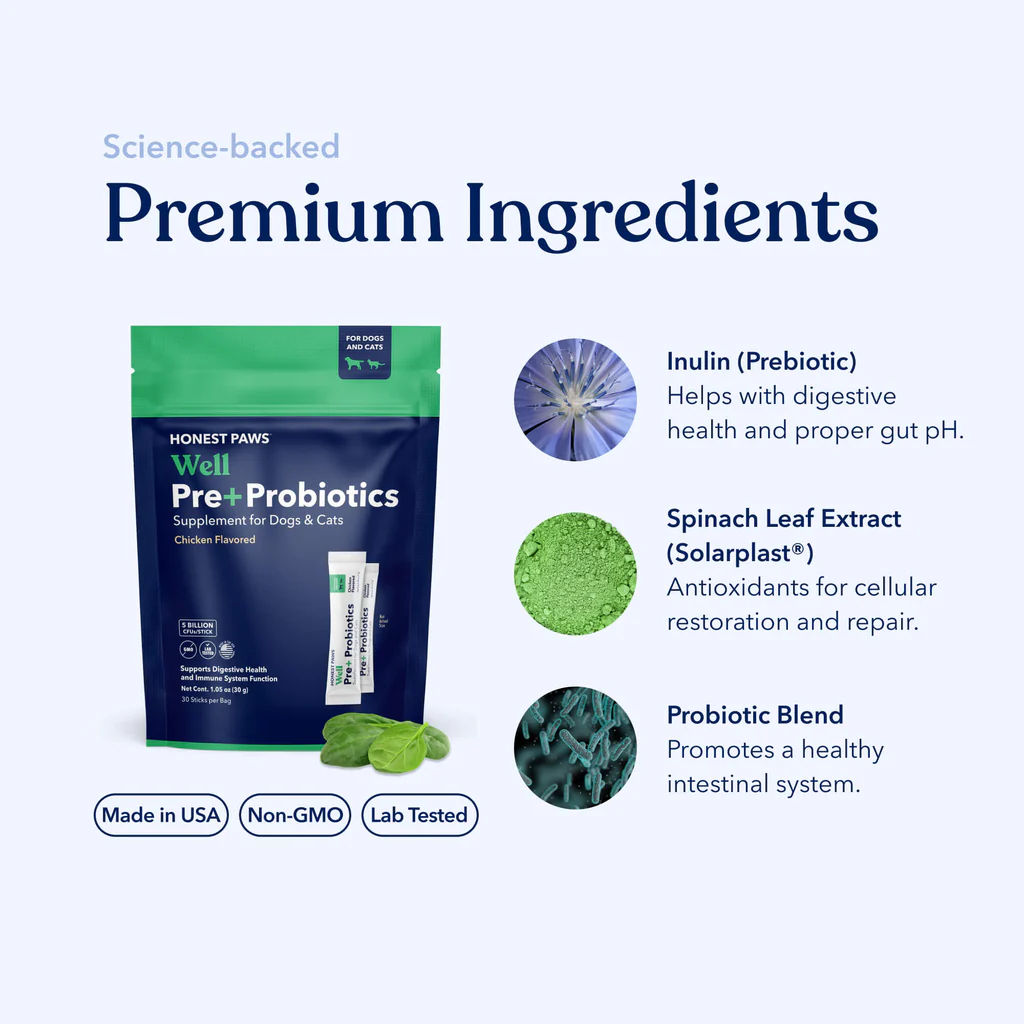 Honest Paws Probiotics for Dogs and Cats Premium Ingredients TotalVet Honest Paws Probiotics for Dogs and Cats Premium Ingredients