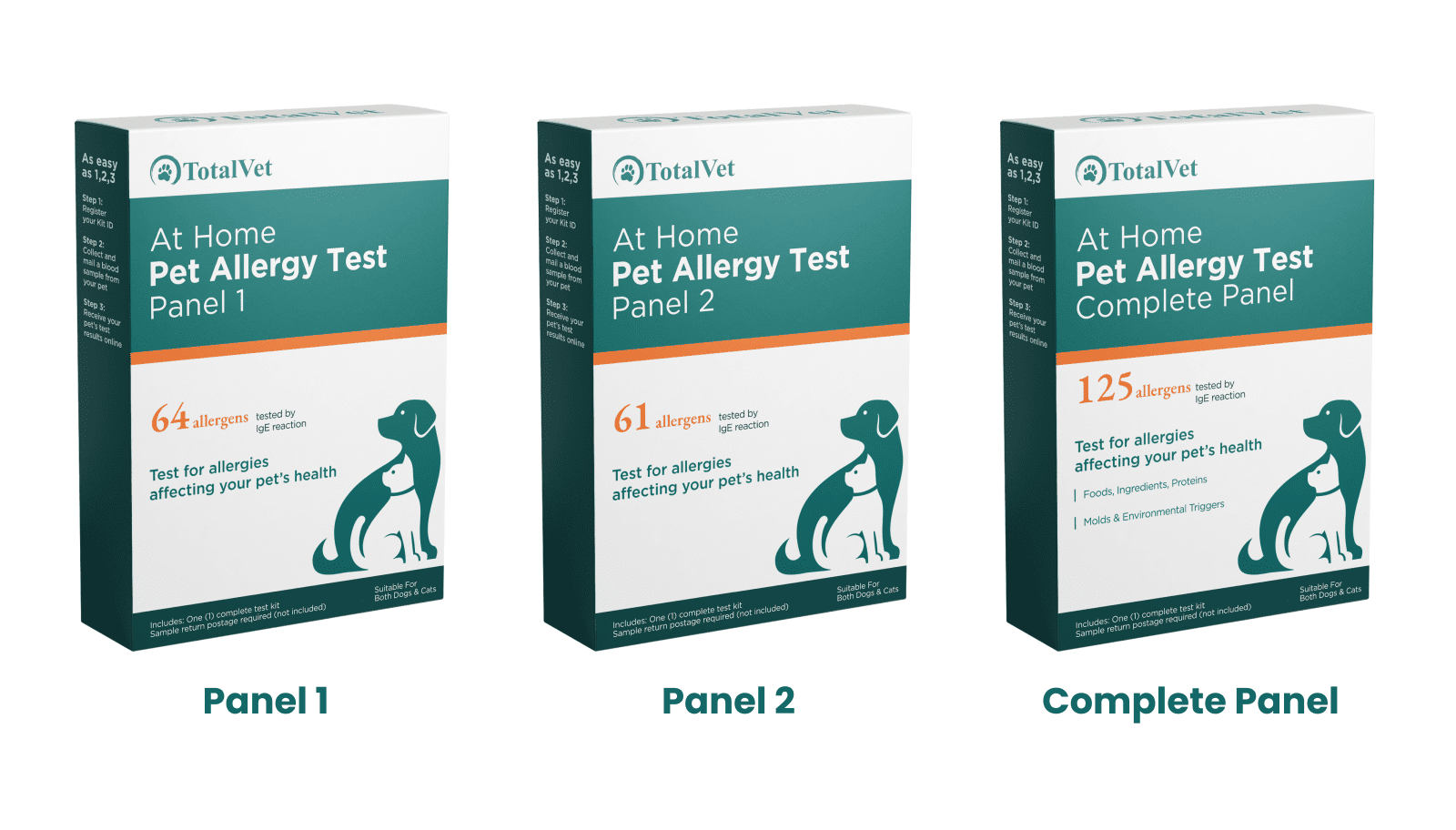 Allergy Kit Variants | TotalVet Allergy Kit Variants Front Packaging